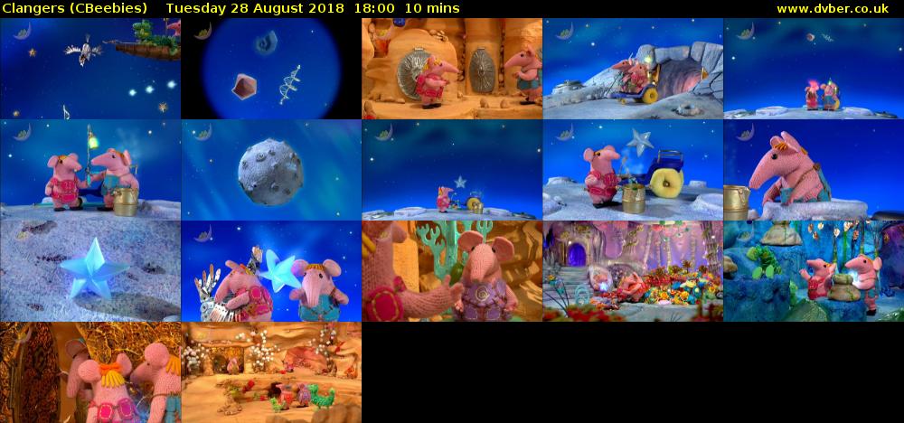 Clangers (CBeebies) Tuesday 28 August 2018 18:00 - 18:10