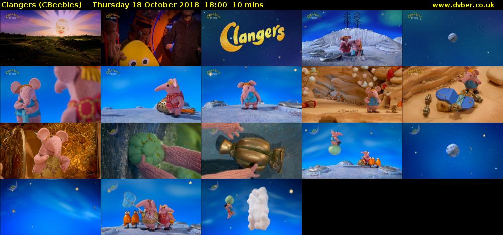 Clangers (CBeebies) Thursday 18 October 2018 18:00 - 18:10