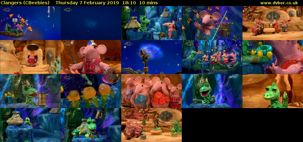 Clangers (CBeebies) Thursday 7 February 2019 18:10 - 18:20