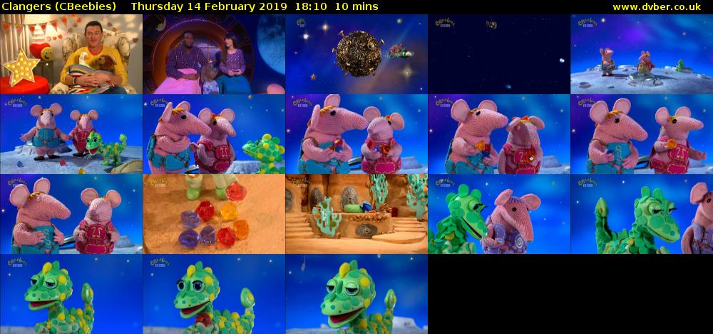 Clangers (CBeebies) Thursday 14 February 2019 18:10 - 18:20