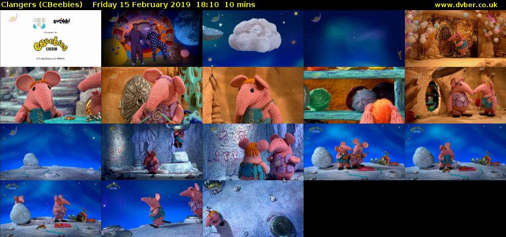 Clangers (CBeebies) Friday 15 February 2019 18:10 - 18:20