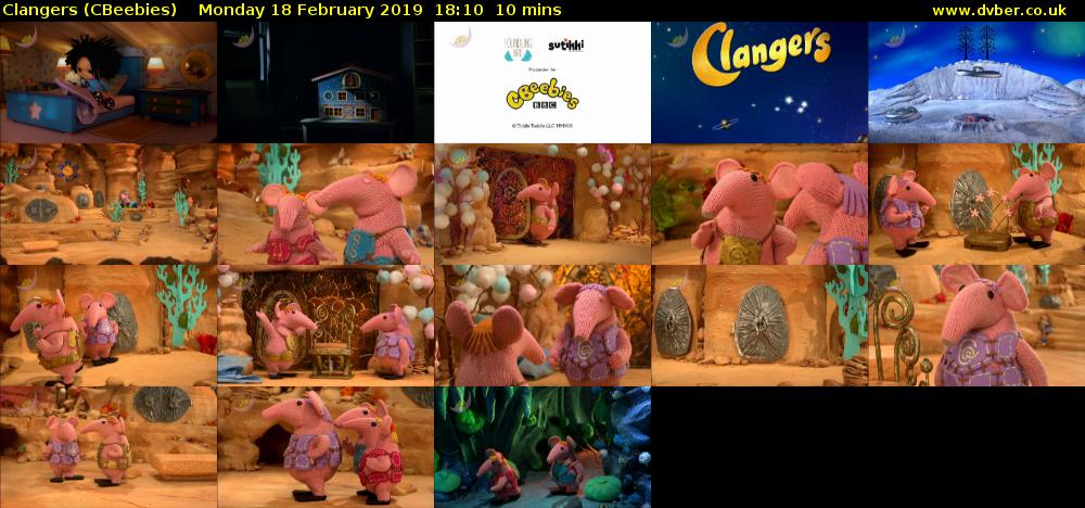 Clangers (CBeebies) Monday 18 February 2019 18:10 - 18:20