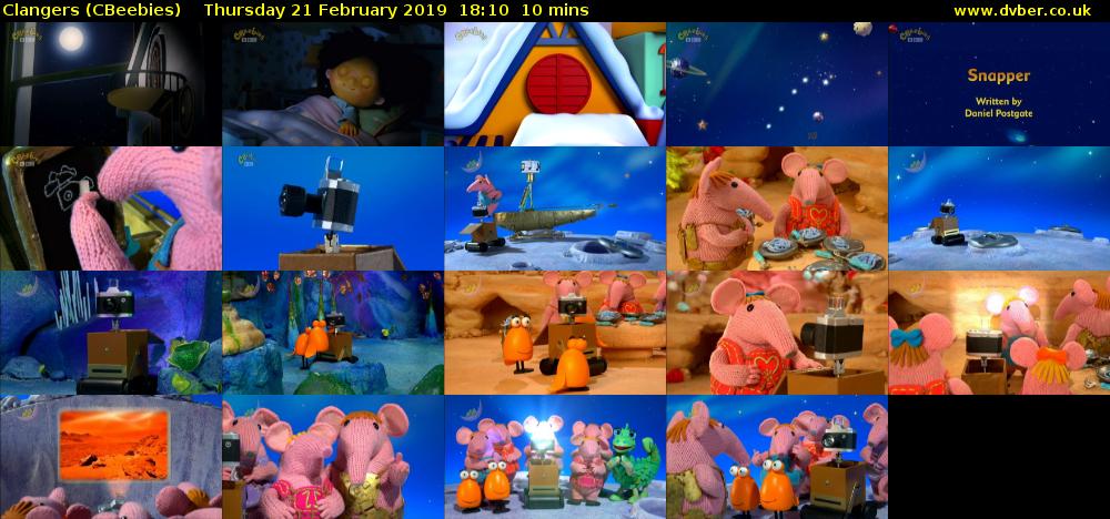 Clangers (CBeebies) Thursday 21 February 2019 18:10 - 18:20