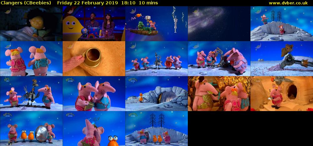 Clangers (CBeebies) Friday 22 February 2019 18:10 - 18:20