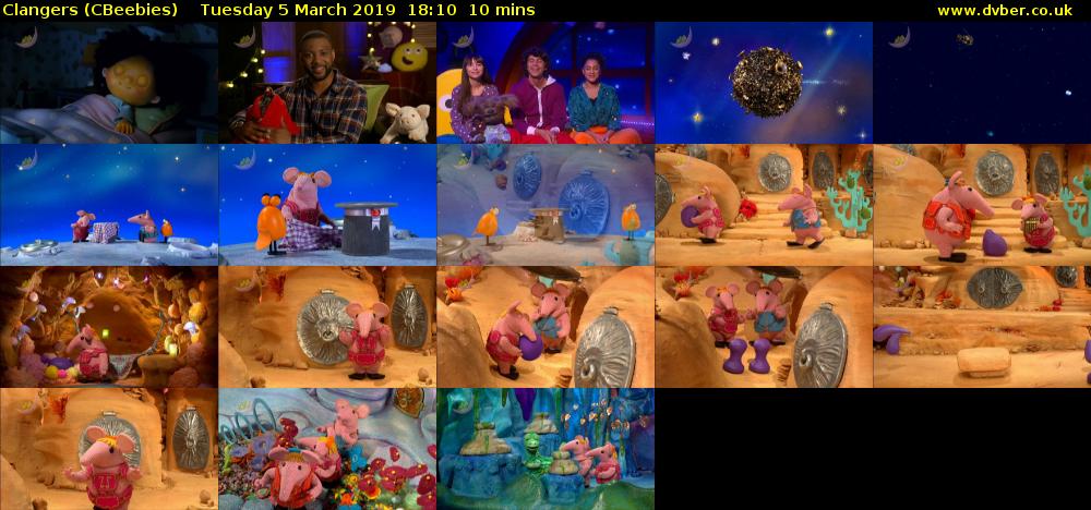 Clangers (CBeebies) Tuesday 5 March 2019 18:10 - 18:20