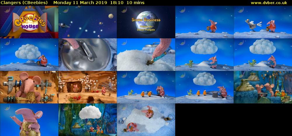 Clangers (CBeebies) Monday 11 March 2019 18:10 - 18:20