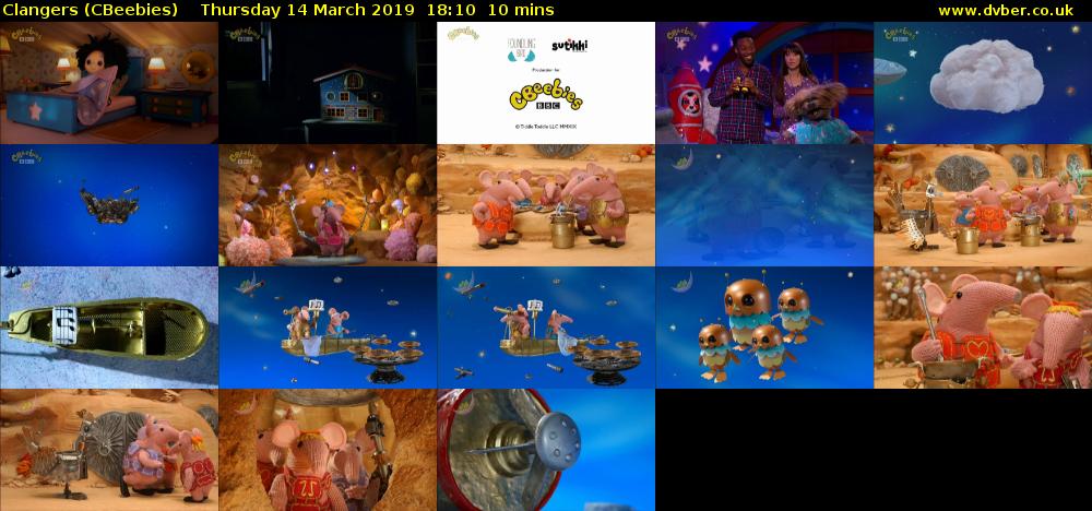 Clangers (CBeebies) Thursday 14 March 2019 18:10 - 18:20