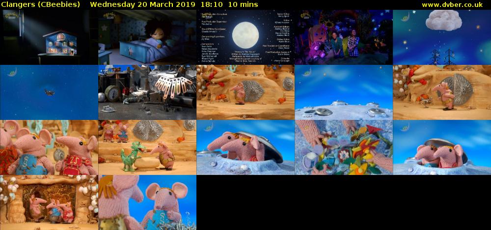 Clangers (CBeebies) Wednesday 20 March 2019 18:10 - 18:20