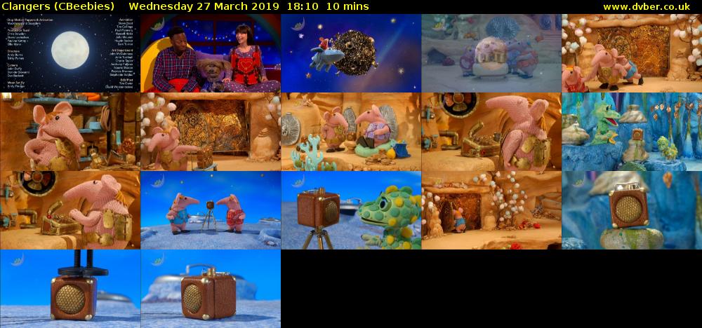 Clangers (CBeebies) Wednesday 27 March 2019 18:10 - 18:20