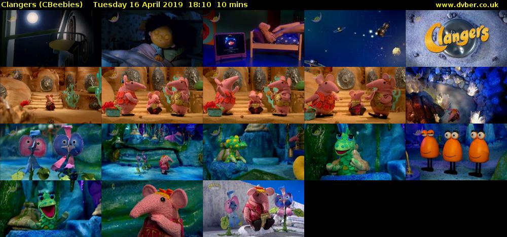 Clangers (CBeebies) Tuesday 16 April 2019 18:10 - 18:20