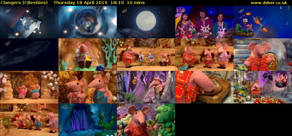 Clangers (CBeebies) Thursday 18 April 2019 18:10 - 18:20
