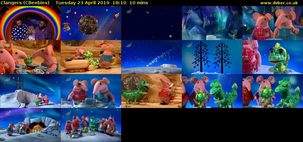 Clangers (CBeebies) Tuesday 23 April 2019 18:10 - 18:20