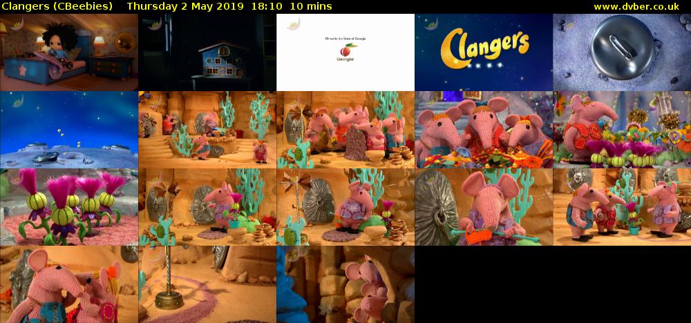 Clangers (CBeebies) Thursday 2 May 2019 18:10 - 18:20