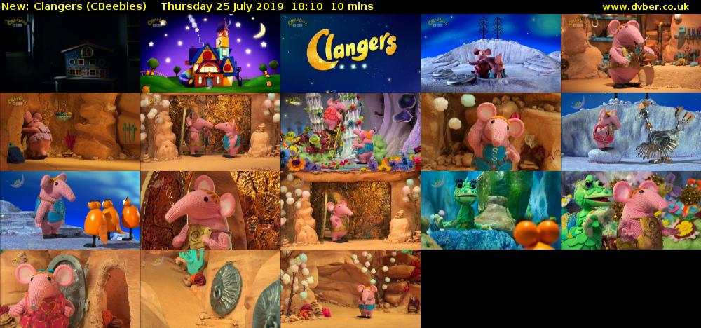 Clangers (CBeebies) Thursday 25 July 2019 18:10 - 18:20