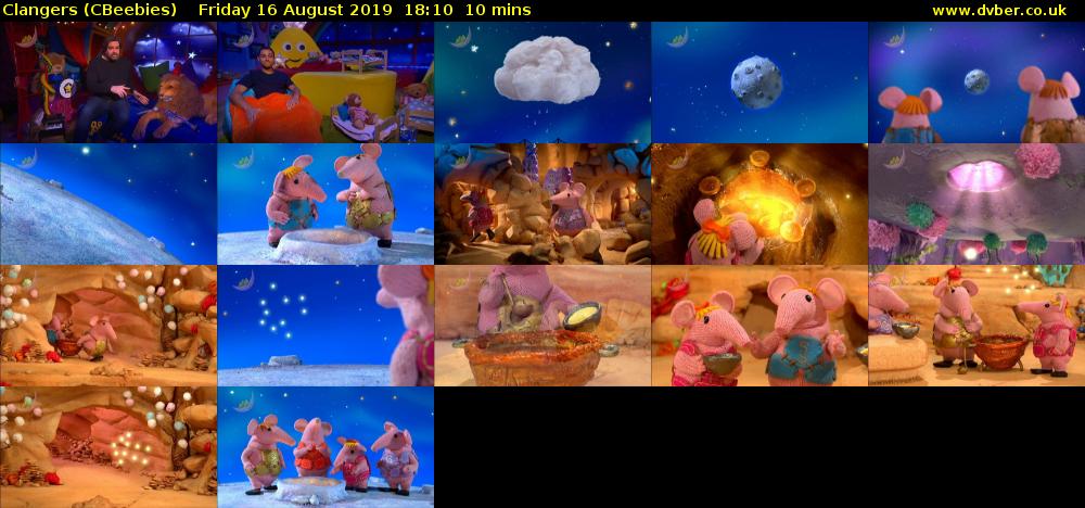 Clangers (CBeebies) Friday 16 August 2019 18:10 - 18:20