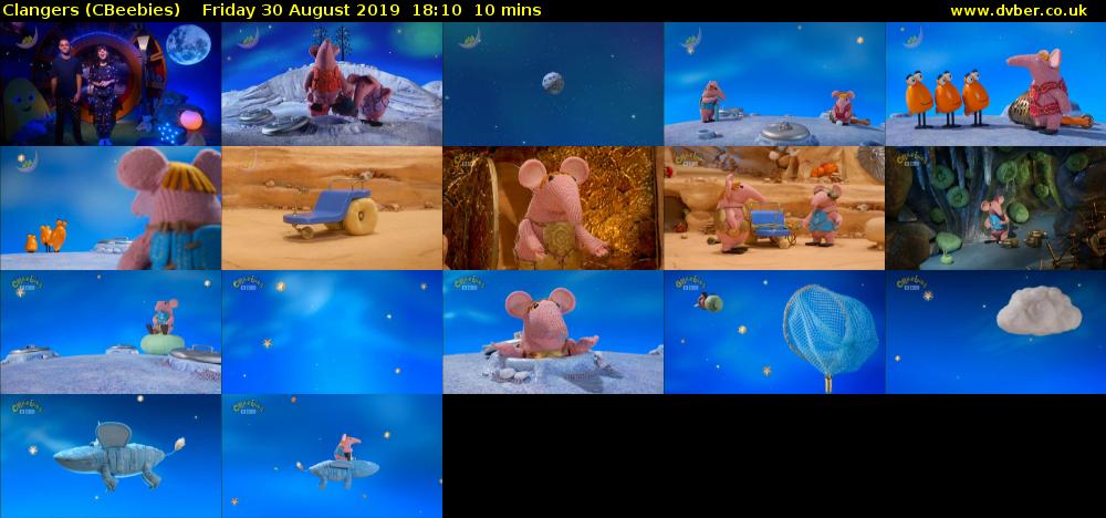 Clangers (CBeebies) Friday 30 August 2019 18:10 - 18:20