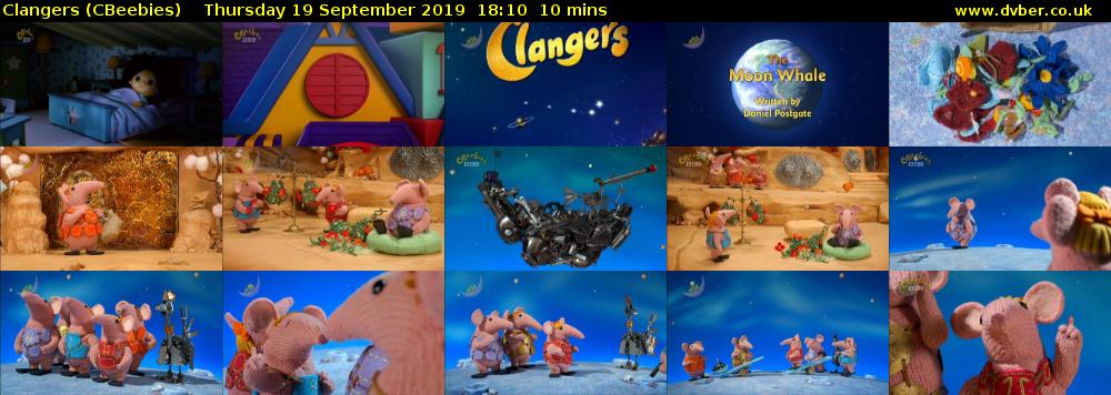Clangers (CBeebies) Thursday 19 September 2019 18:10 - 18:20