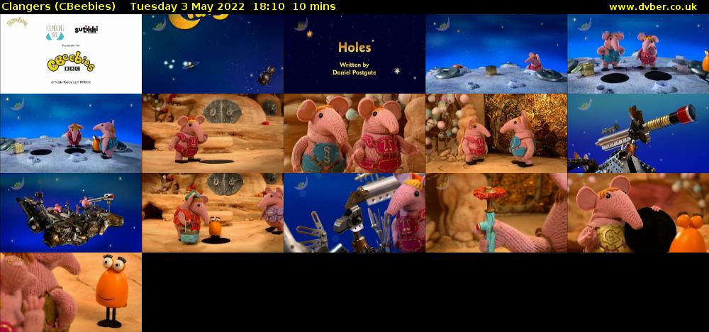 Clangers (CBeebies) Tuesday 3 May 2022 18:10 - 18:20