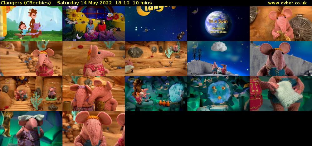 Clangers (CBeebies) Saturday 14 May 2022 18:10 - 18:20