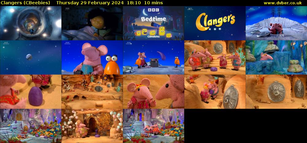 Clangers (CBeebies) Thursday 29 February 2024 18:10 - 18:20