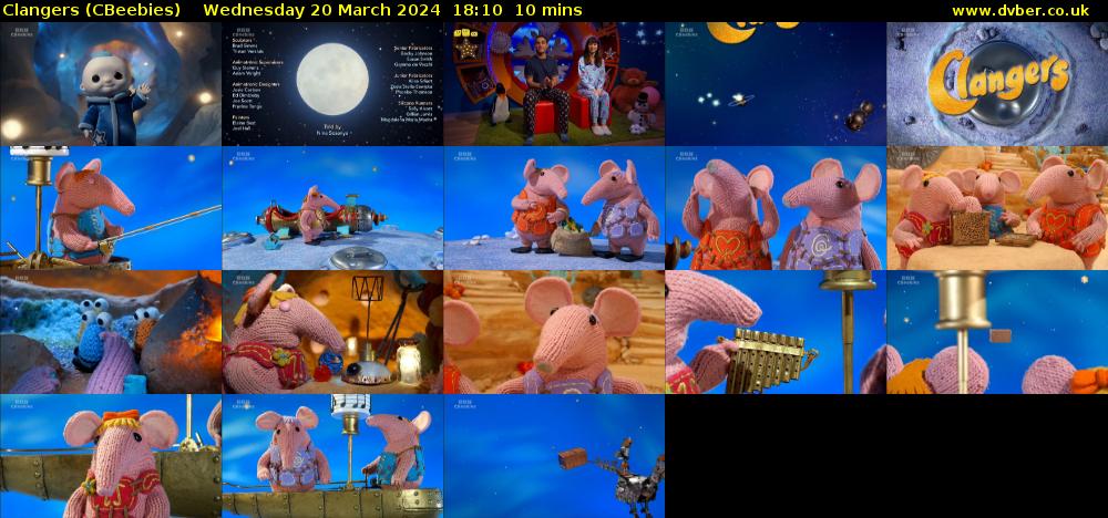Clangers (CBeebies) Wednesday 20 March 2024 18:10 - 18:20