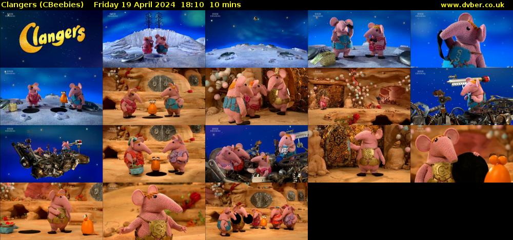 Clangers (CBeebies) Friday 19 April 2024 18:10 - 18:20