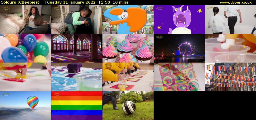 Colours (CBeebies) Tuesday 11 January 2022 11:50 - 12:00