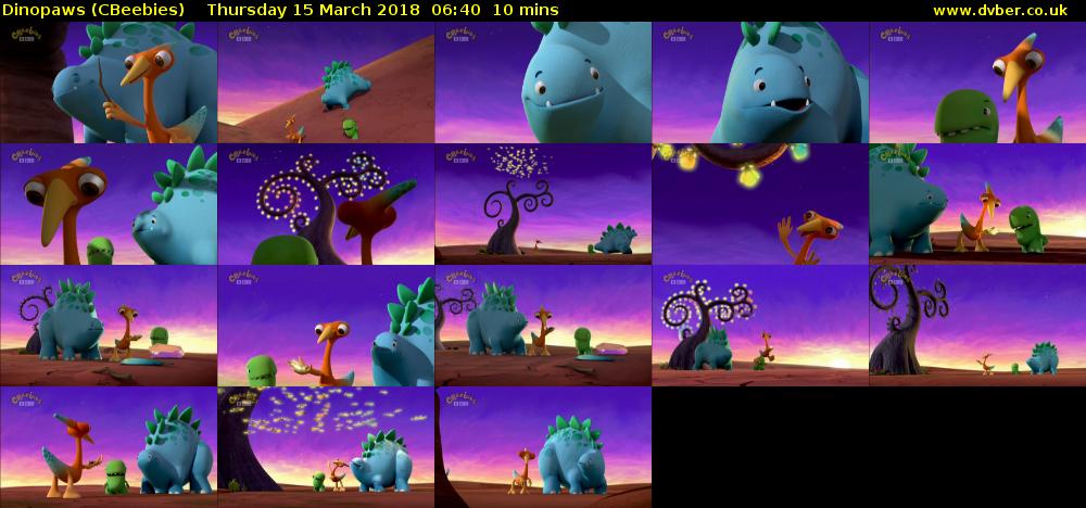 Dinopaws (CBeebies) Thursday 15 March 2018 06:40 - 06:50