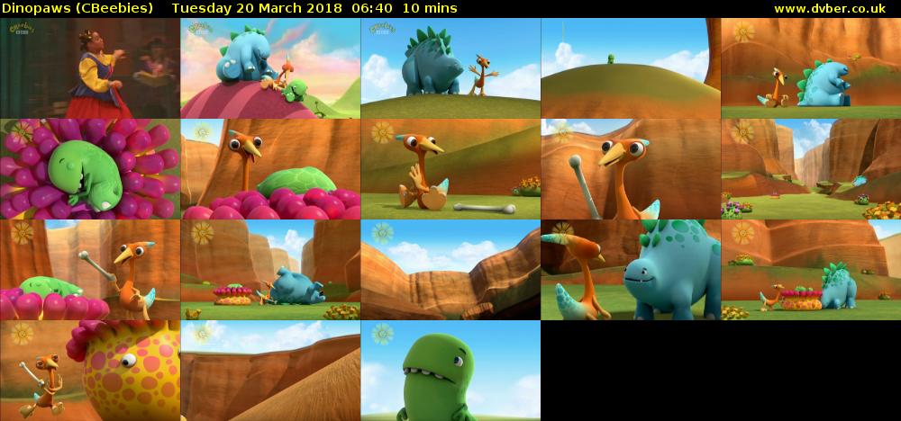 Dinopaws (CBeebies) Tuesday 20 March 2018 06:40 - 06:50