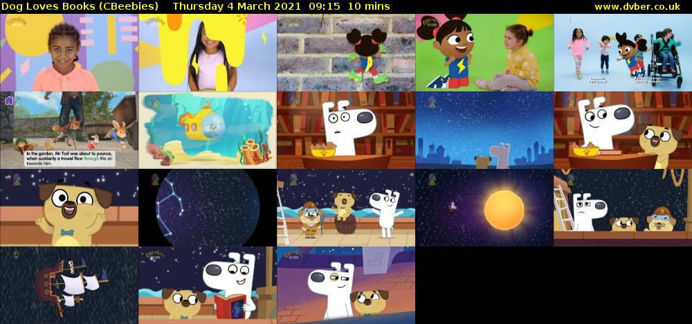 Dog Loves Books (CBeebies) Thursday 4 March 2021 09:15 - 09:25