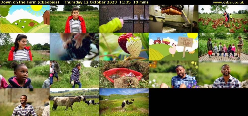 Down on the Farm (CBeebies) Thursday 12 October 2023 11:35 - 11:45