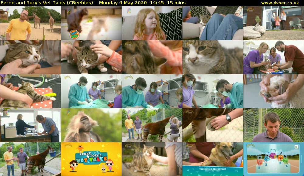 Ferne and Rory's Vet Tales (CBeebies) Monday 4 May 2020 14:45 - 15:00