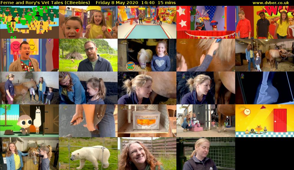 Ferne and Rory's Vet Tales (CBeebies) Friday 8 May 2020 14:40 - 14:55