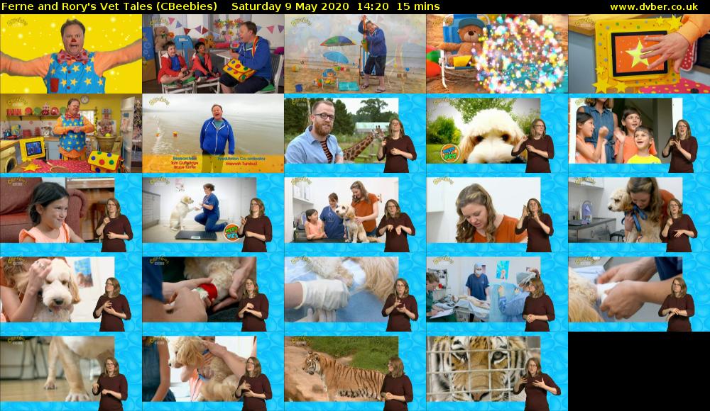 Ferne and Rory's Vet Tales (CBeebies) Saturday 9 May 2020 14:20 - 14:35