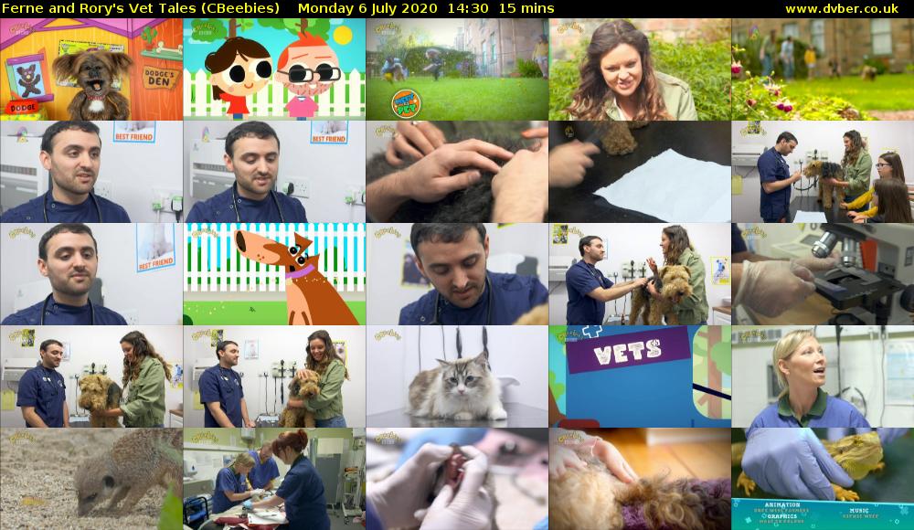 Ferne and Rory's Vet Tales (CBeebies) Monday 6 July 2020 14:30 - 14:45
