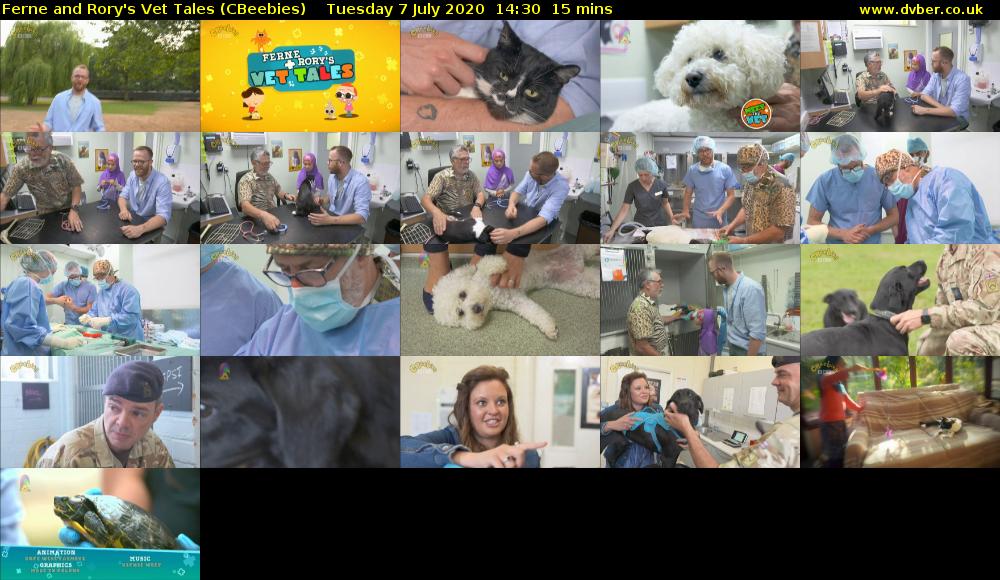 Ferne and Rory's Vet Tales (CBeebies) Tuesday 7 July 2020 14:30 - 14:45