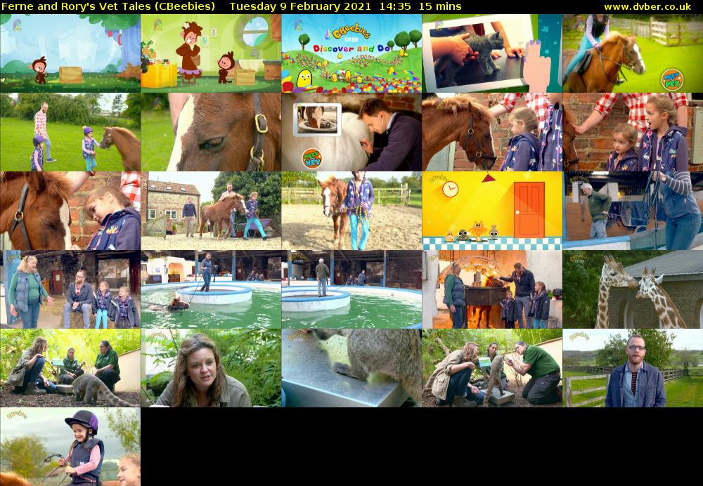 Ferne and Rory's Vet Tales (CBeebies) Tuesday 9 February 2021 14:35 - 14:50