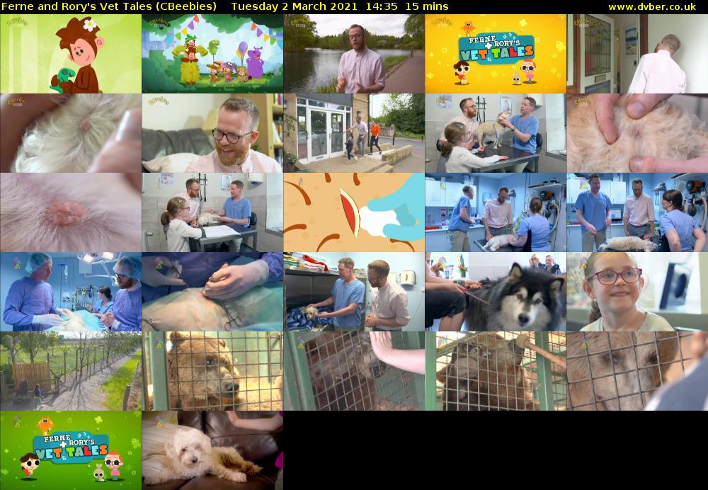 Ferne and Rory's Vet Tales (CBeebies) Tuesday 2 March 2021 14:35 - 14:50