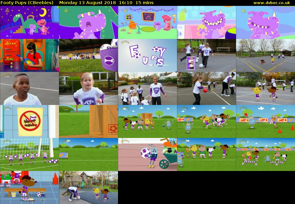 Footy Pups (CBeebies) Monday 13 August 2018 16:10 - 16:25