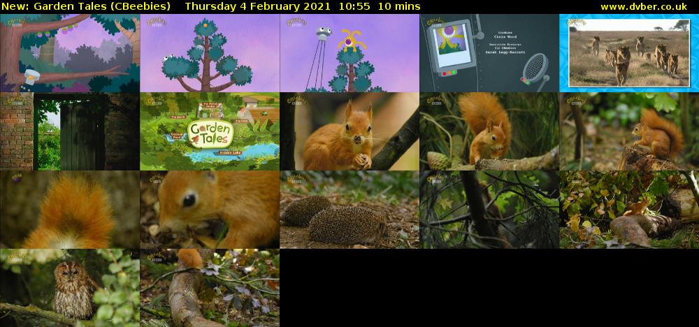 Garden Tales (CBeebies) Thursday 4 February 2021 10:55 - 11:05