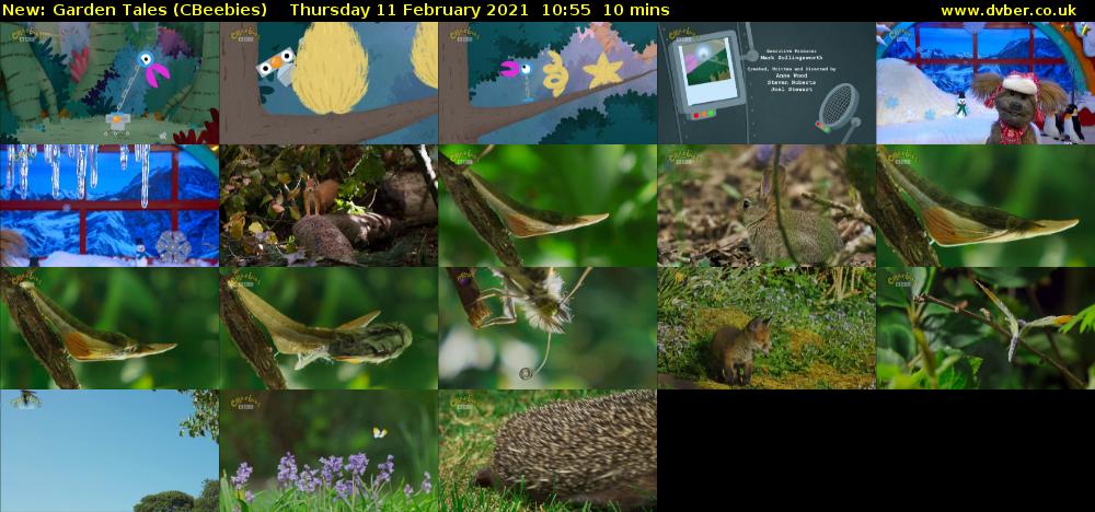 Garden Tales (CBeebies) Thursday 11 February 2021 10:55 - 11:05