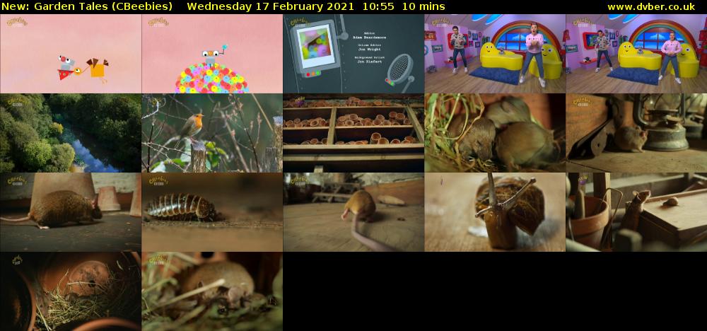 Garden Tales (CBeebies) Wednesday 17 February 2021 10:55 - 11:05