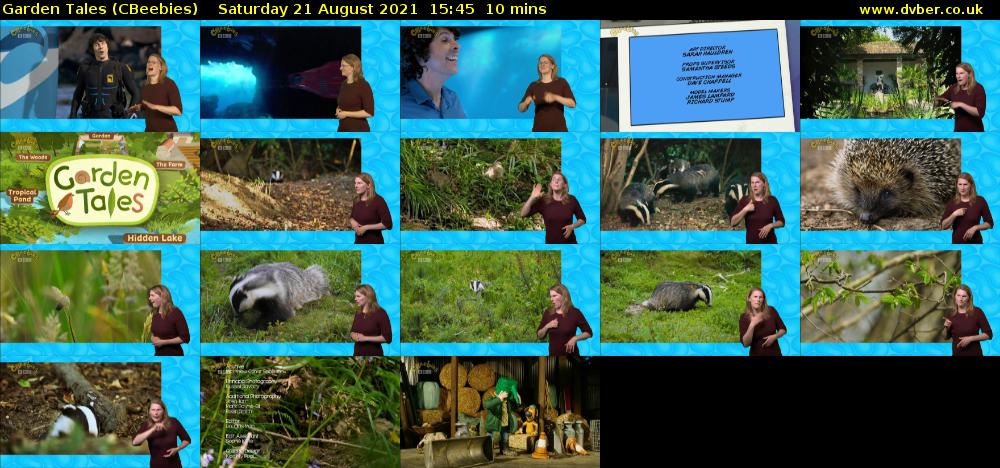 Garden Tales (CBeebies) Saturday 21 August 2021 15:45 - 15:55