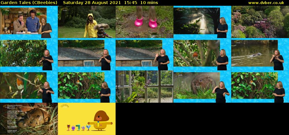 Garden Tales (CBeebies) Saturday 28 August 2021 15:45 - 15:55