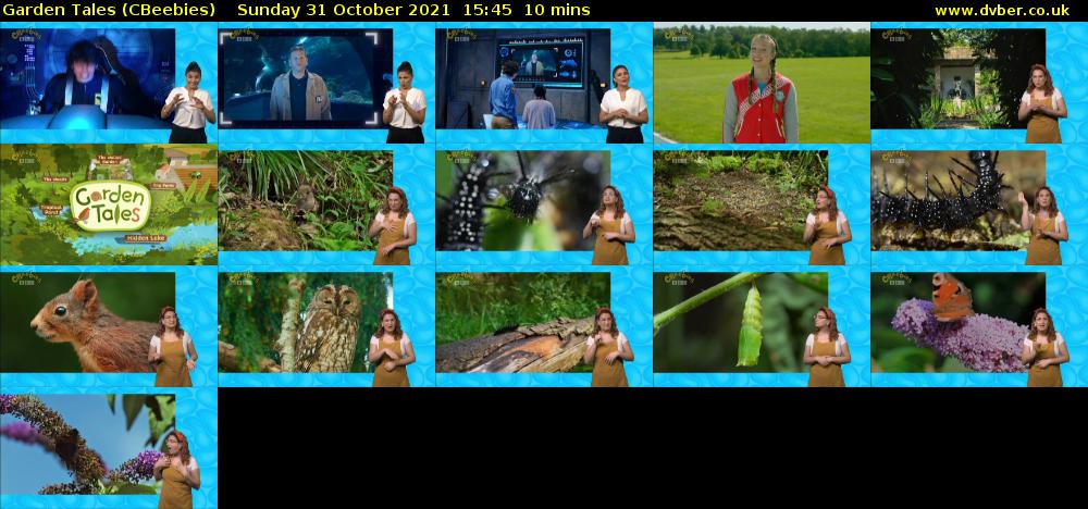 Garden Tales (CBeebies) Sunday 31 October 2021 15:45 - 15:55