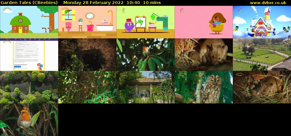 Garden Tales (CBeebies) Monday 28 February 2022 10:40 - 10:50