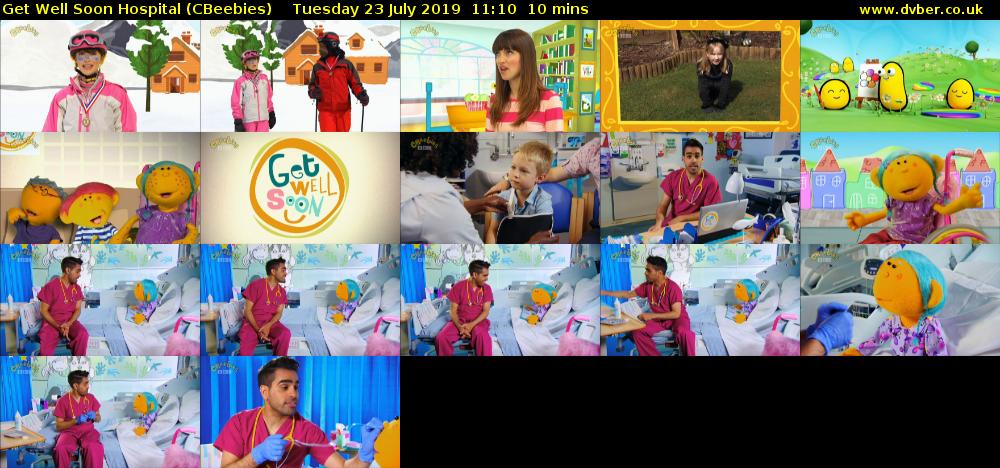 Get Well Soon Hospital (CBeebies) Tuesday 23 July 2019 11:10 - 11:20