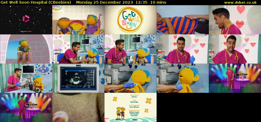 Get Well Soon Hospital (CBeebies) Monday 25 December 2023 12:35 - 12:45