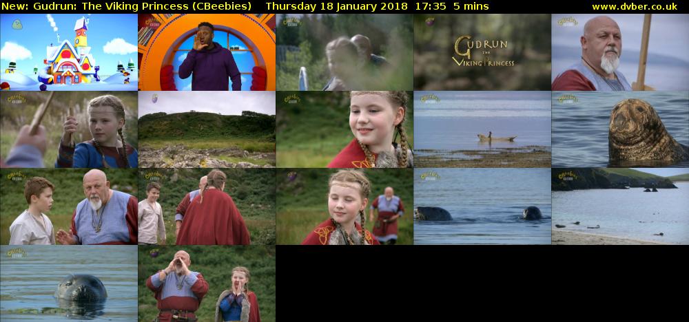Gudrun: The Viking Princess (CBeebies) Thursday 18 January 2018 17:35 - 17:40