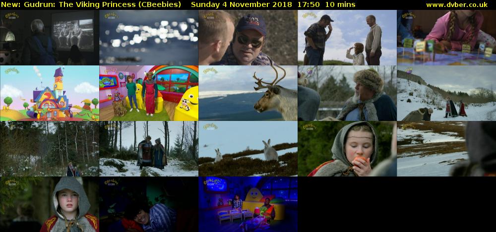 Gudrun: The Viking Princess (CBeebies) Sunday 4 November 2018 17:50 - 18:00